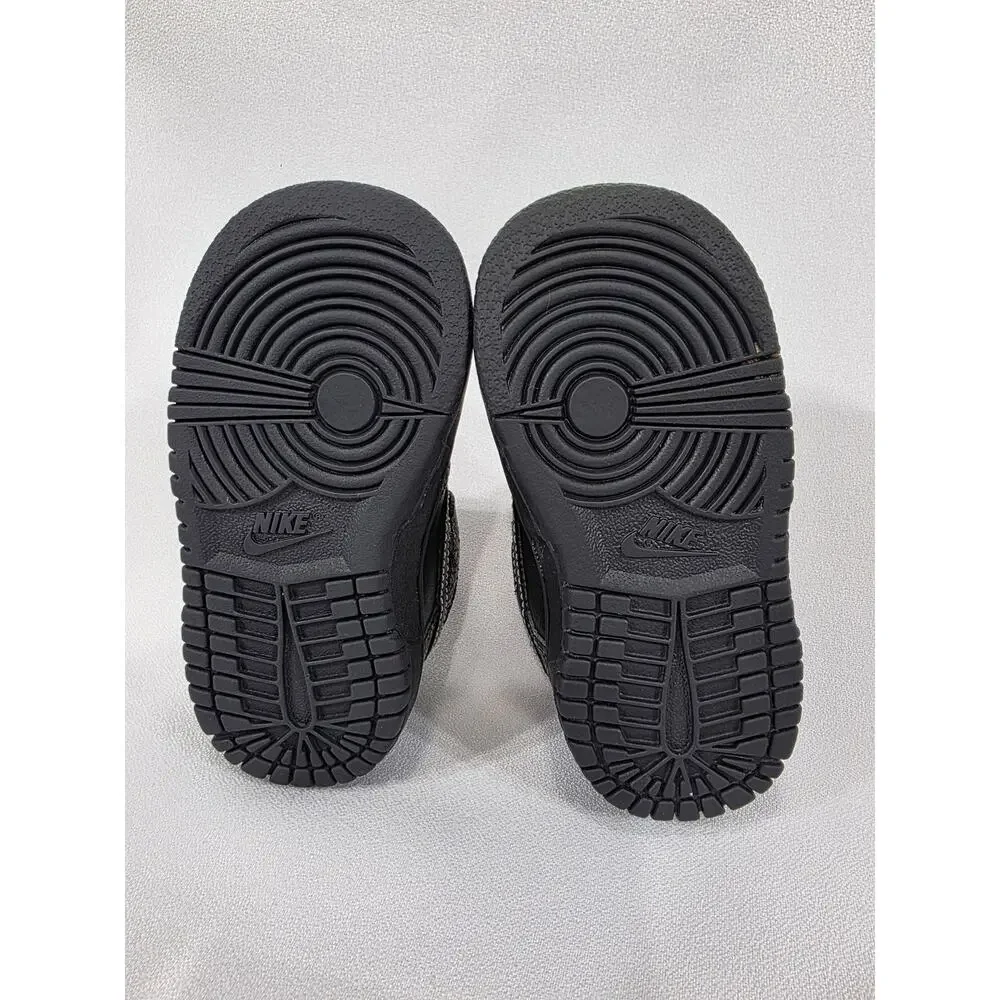 Nike Little Dunk Low TD Black Anthracite Leather Toddler Shoes Size 5C